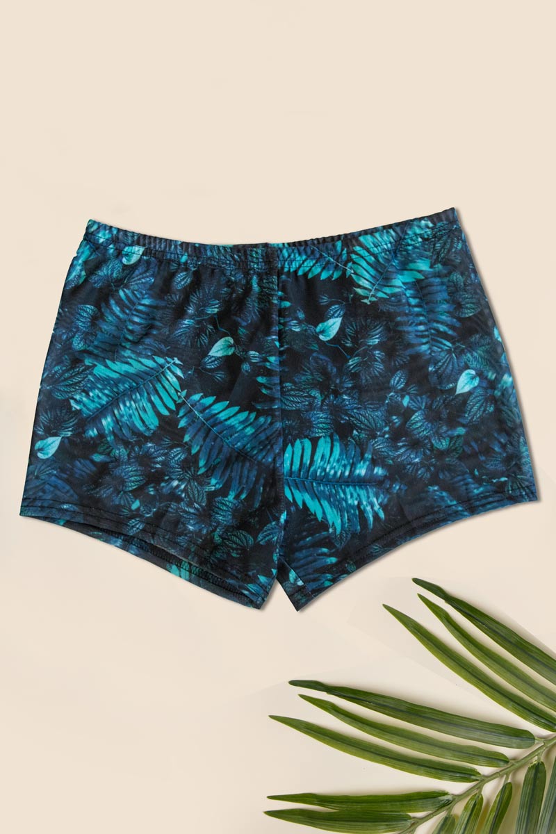 Tan Though green foliage hipster swim